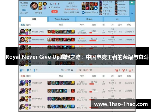 Royal Never Give Up崛起之路：中国电竞王者的荣耀与奋斗